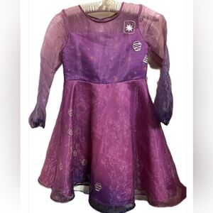 Original Disney Rapunzel Purple Sheer Long Sleeve Dress.